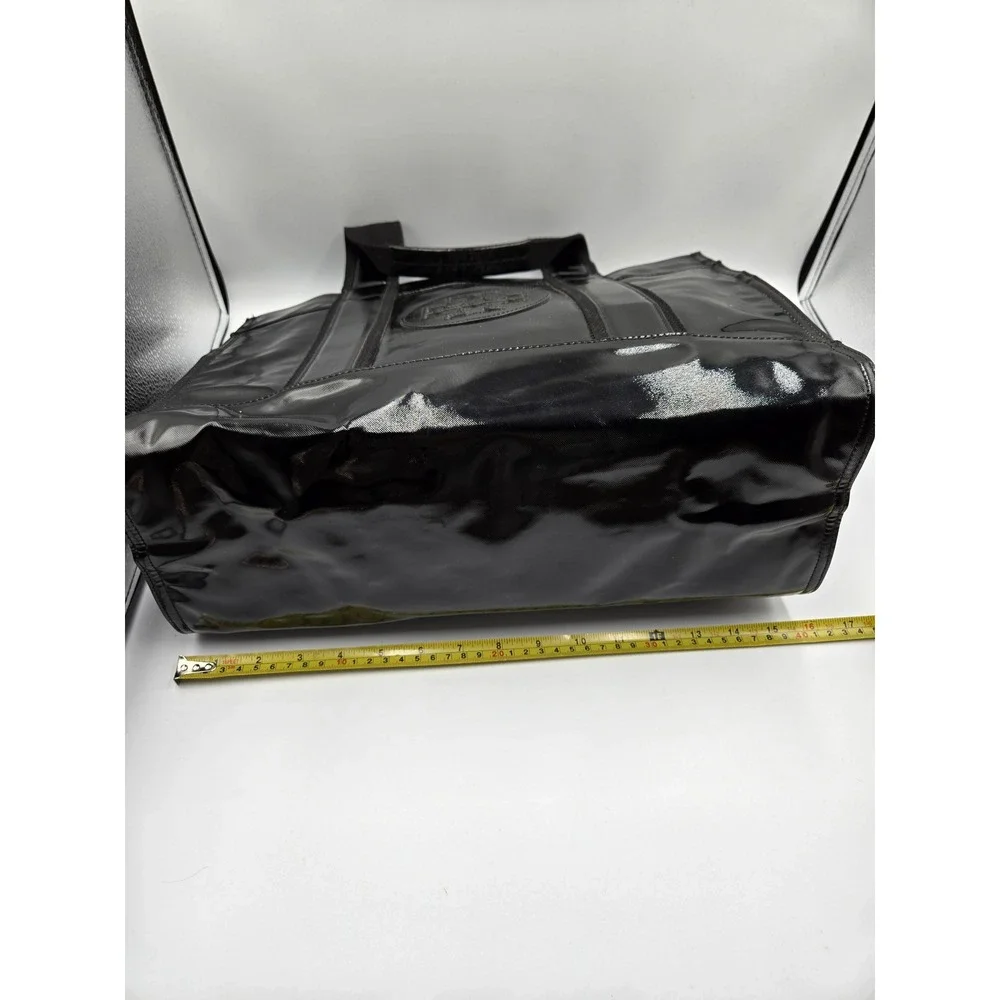 Tory Burch Black Patent Leather Tote Bag‎ Purse Shoulder Bag
